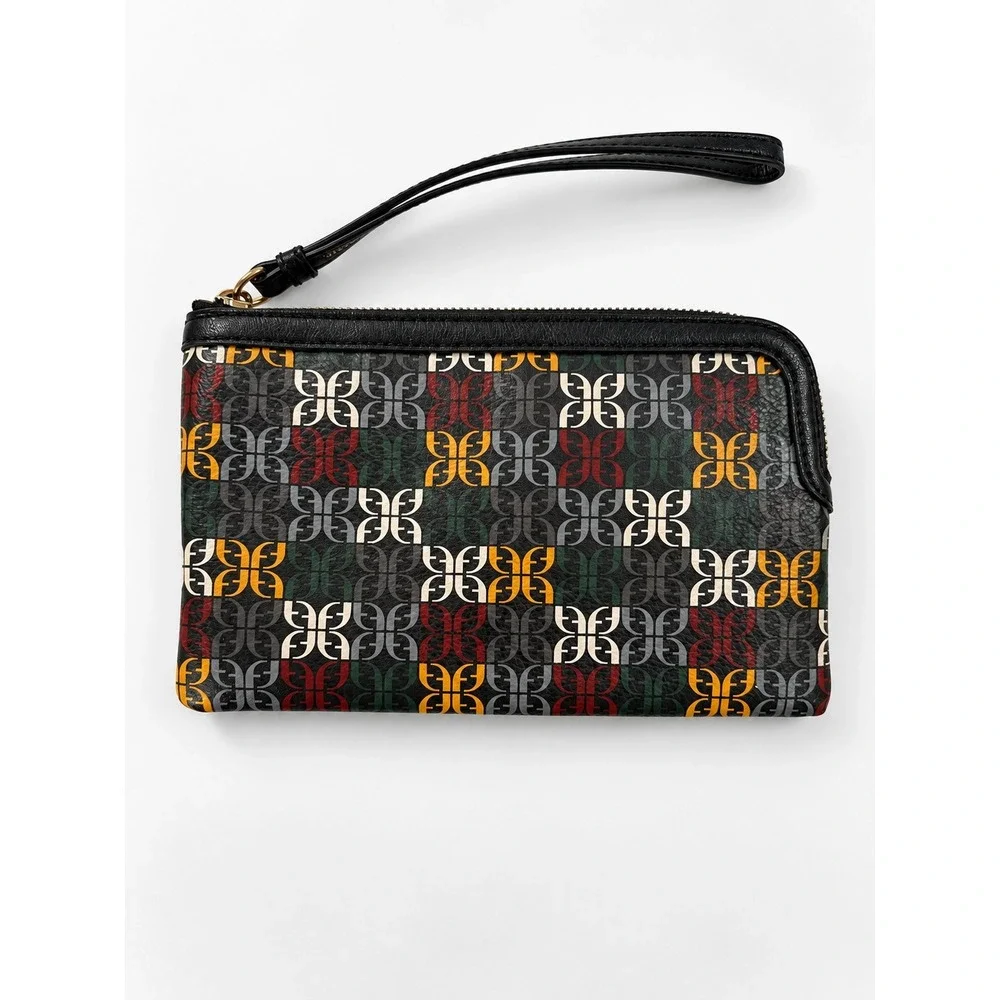 Fossil Sofia Multi Logo Zip Wristlet Approx 8.25 x 4.5 In NWT